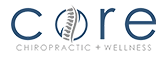 Core Chiropractic + Wellness logo in scrolling row.